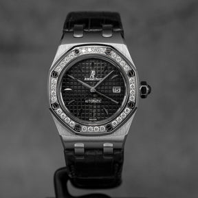 ROYAL OAK LADY 33MM BLACK DIAL DIAMOND BEZEL (2012)
