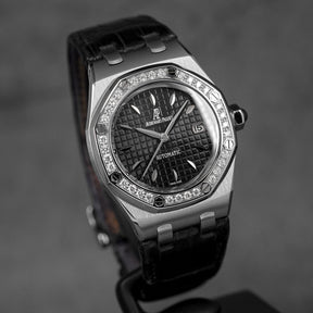 ROYAL OAK LADY 33MM BLACK DIAL DIAMOND BEZEL (2012)