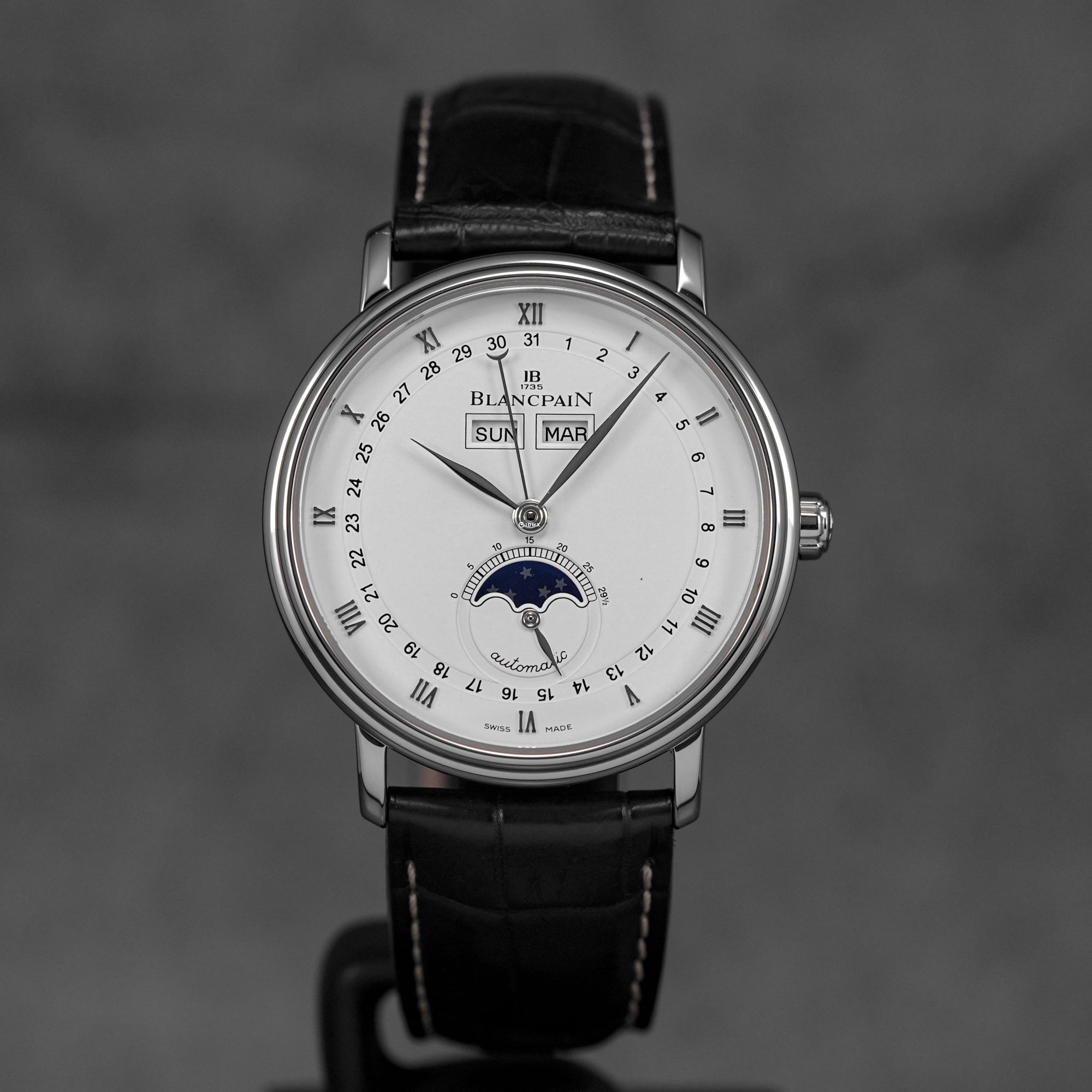 VILLERET QUANTIEME COMPLET MOONPHASE WHITE DIAL (2008)
