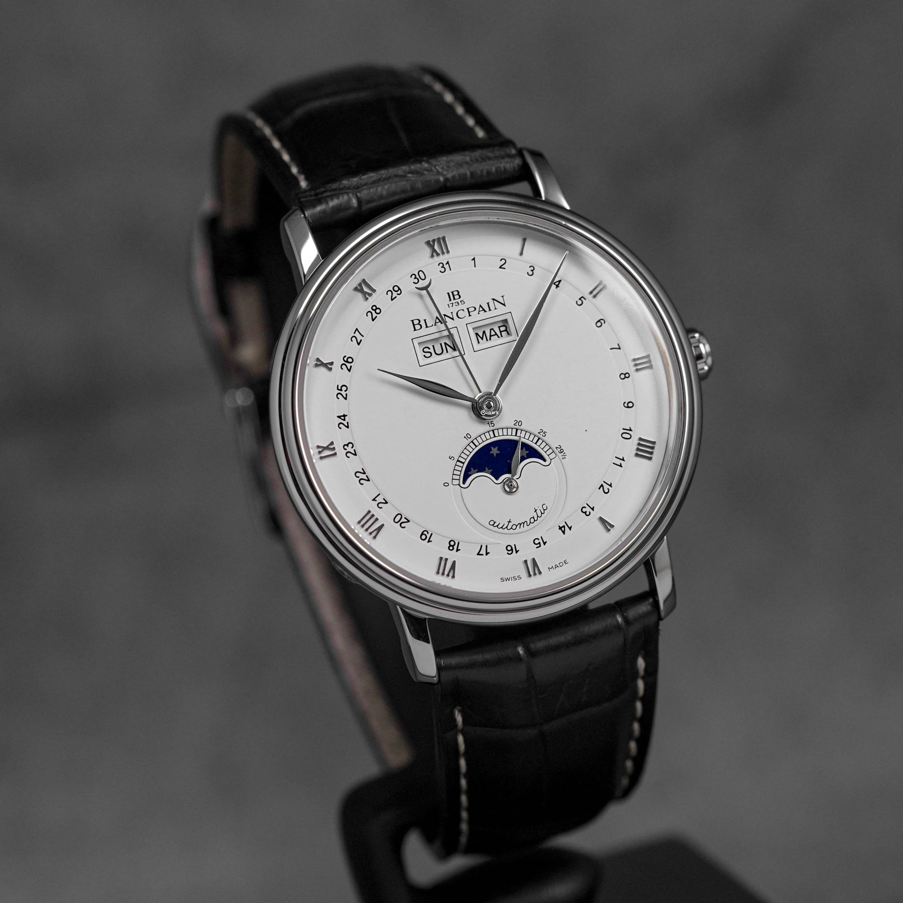 VILLERET QUANTIEME COMPLET MOONPHASE WHITE DIAL (2008)