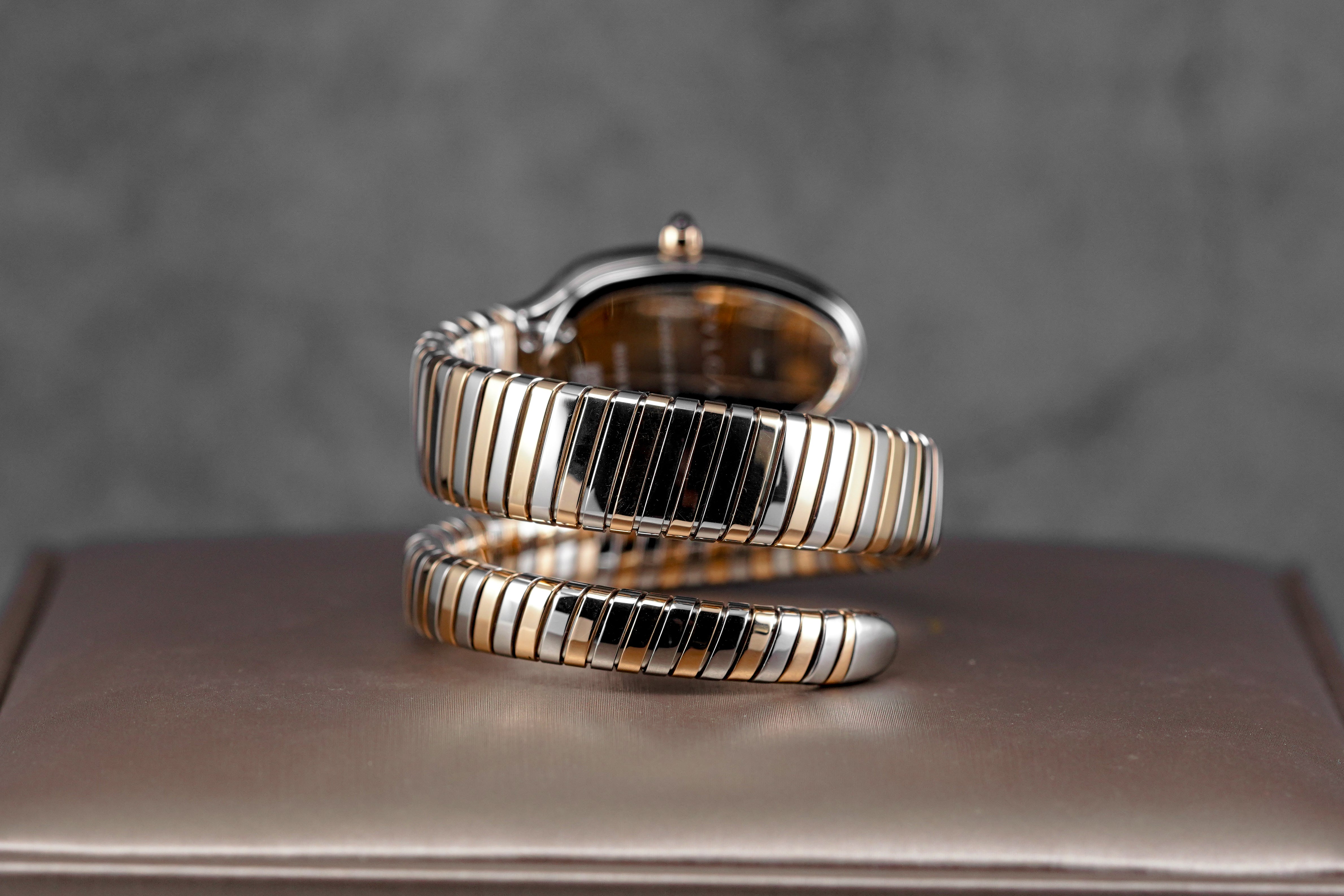 SERPENTI TUBOGAS TWOTONE ROSEGOLD BLACK DIAL DIAMOND BEZEL (2026)