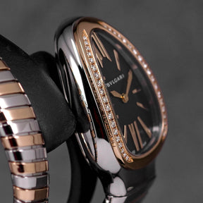SERPENTI TUBOGAS TWOTONE ROSEGOLD BLACK DIAL DIAMOND BEZEL (2026)