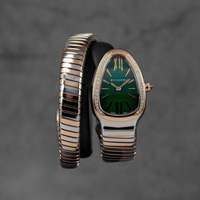 SERPENTI TUBOGAS TWOTONE ROSEGOLD GREEN DIAL DIAMOND BEZEL (2026)