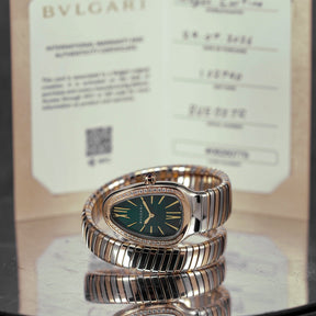 SERPENTI TUBOGAS TWOTONE ROSEGOLD GREEN DIAL DIAMOND BEZEL (2026)