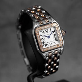 PANTHÈRE S TWOTONE ROSEGOLD SILVER DIAL DIAMOND BEZEL (2022)