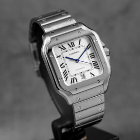 harga cartier santos l silver