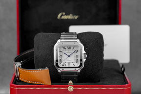 harga cartier santos l silver