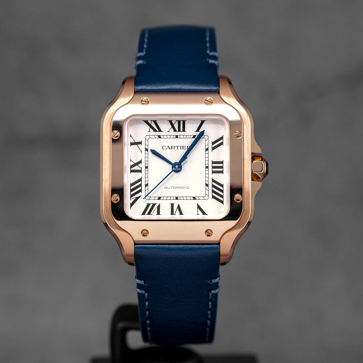 harga cartier santos m rosegold silver
