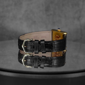 TANK MUST VERMEIL YELLOWGOLD-PLATED BLACK DIAL (WATCH ONLY)