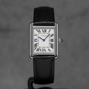 TANK SOLO L SILVER DIAL LEATHER STRAP (2018)