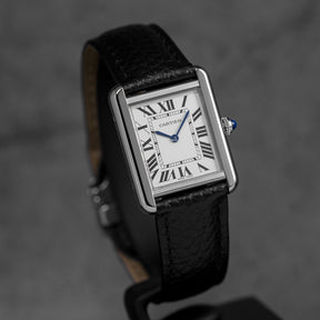 TANK SOLO L SILVER DIAL LEATHER STRAP (2018)