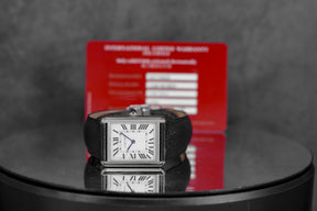 TANK SOLO L SILVER DIAL LEATHER STRAP (2018)