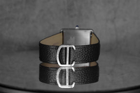 TANK SOLO L SILVER DIAL LEATHER STRAP (2019)