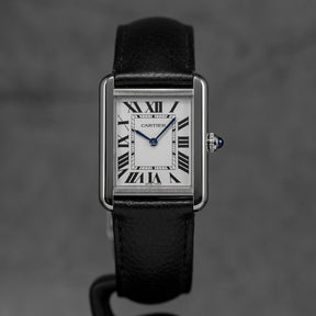TANK SOLO S SILVER DIAL LEATHER STRAP (2017)