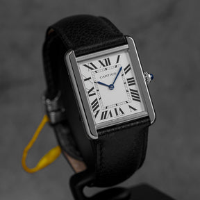 TANK SOLO S SILVER DIAL LEATHER STRAP (2018)