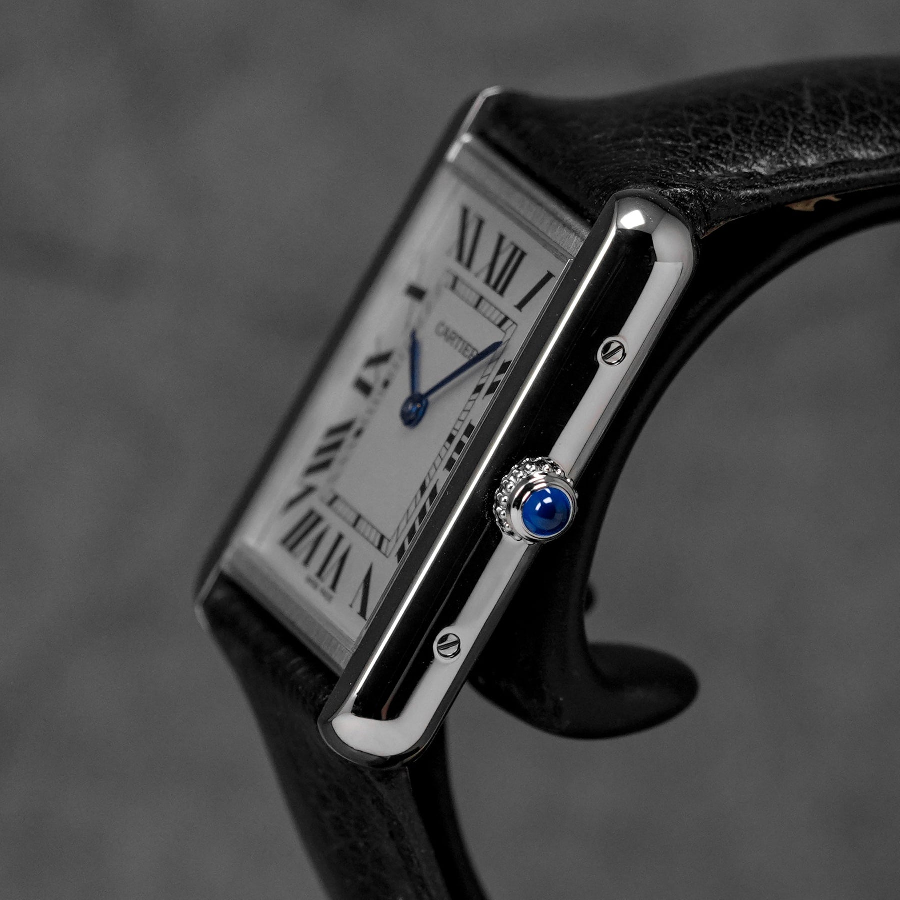 TANK SOLO S SILVER DIAL LEATHER STRAP (2018)