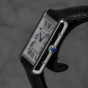 TANK SOLO S SILVER DIAL LEATHER STRAP (2018)