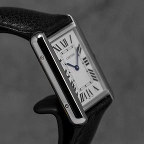 TANK SOLO S SILVER DIAL LEATHER STRAP (2018)