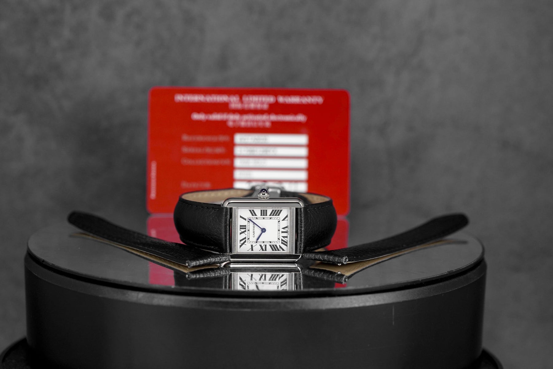 TANK SOLO S SILVER DIAL LEATHER STRAP (2017)