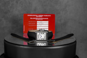TANK SOLO S SILVER DIAL LEATHER STRAP (2017)