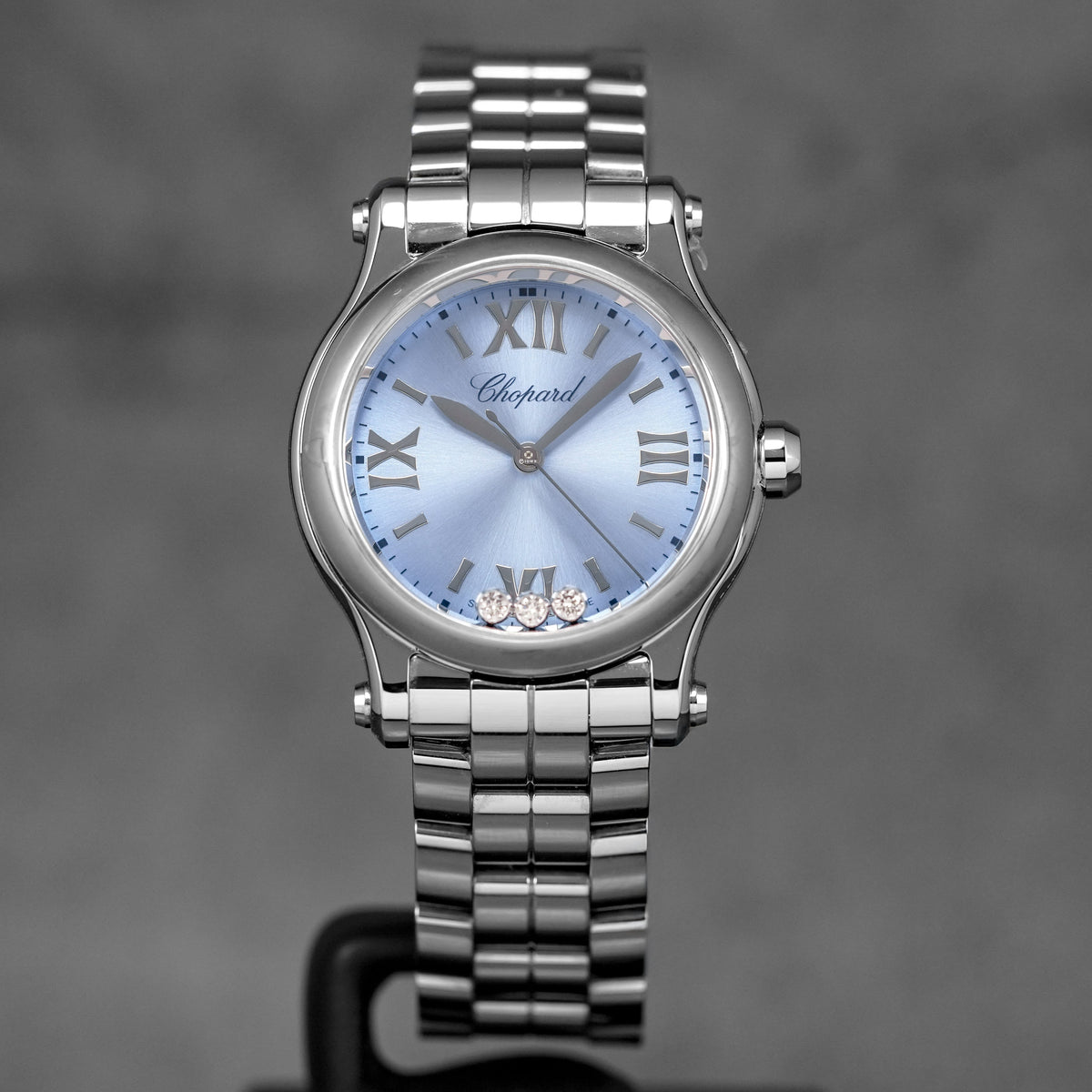 harga chopard happy sport round light blue