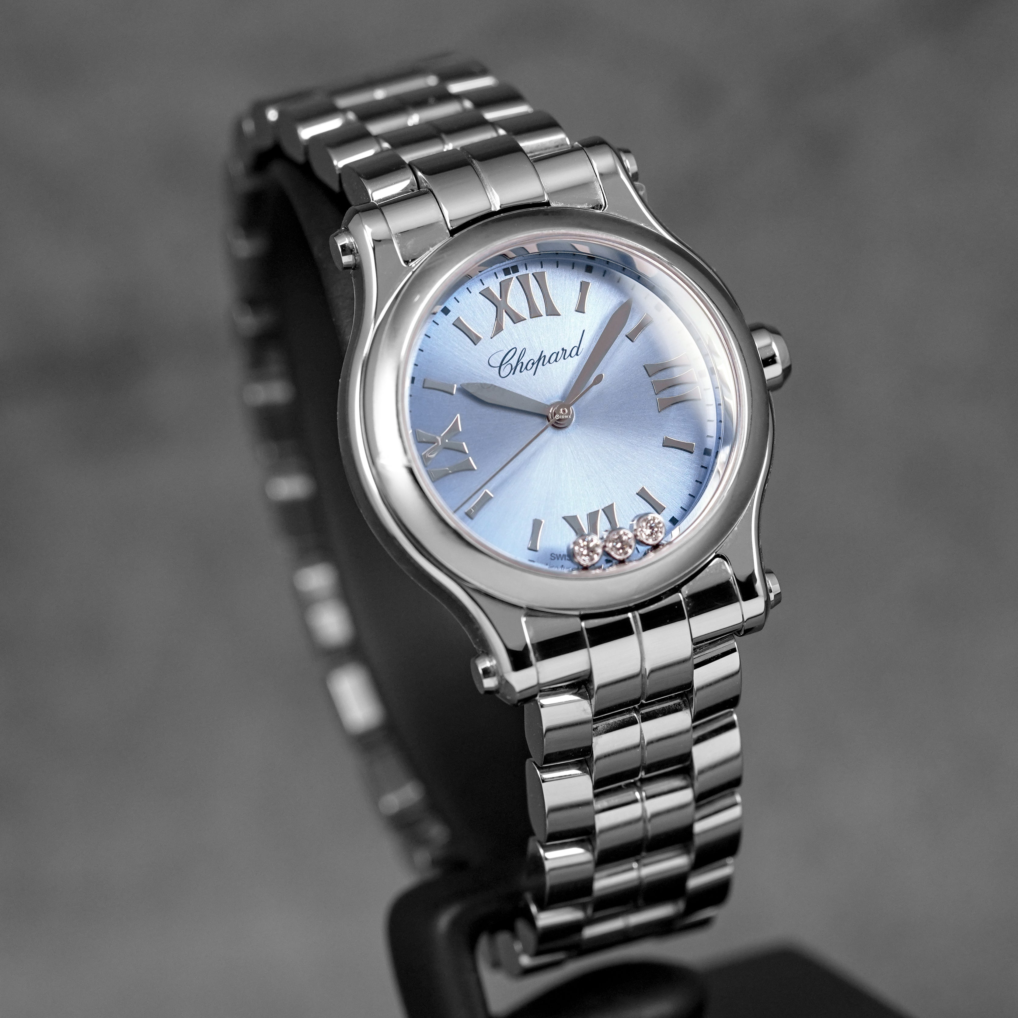 harga chopard happy sport round light blue