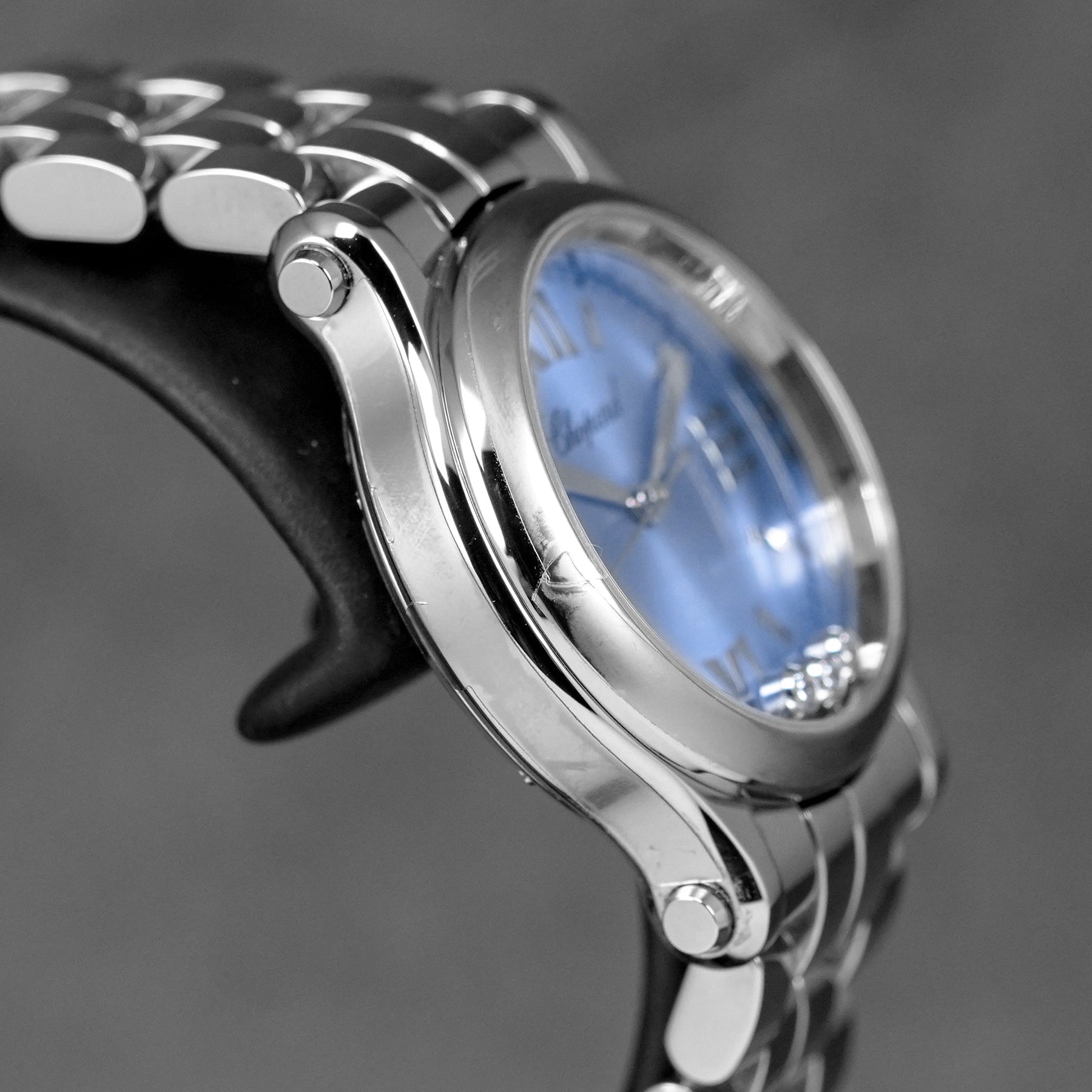 harga chopard happy sport round light blue