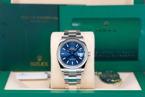 Rolex Datejust Domed Bezel Blue