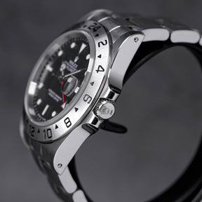 EXPLORER-II 16550 BLACK SPIDER CRACKED RAIL DIAL (WATCH ONLY)