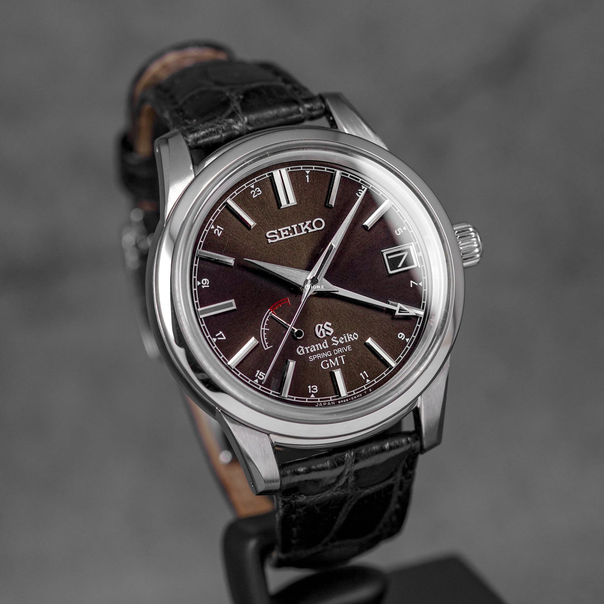 harga grand seiko elegance collection spring drive gmt brown