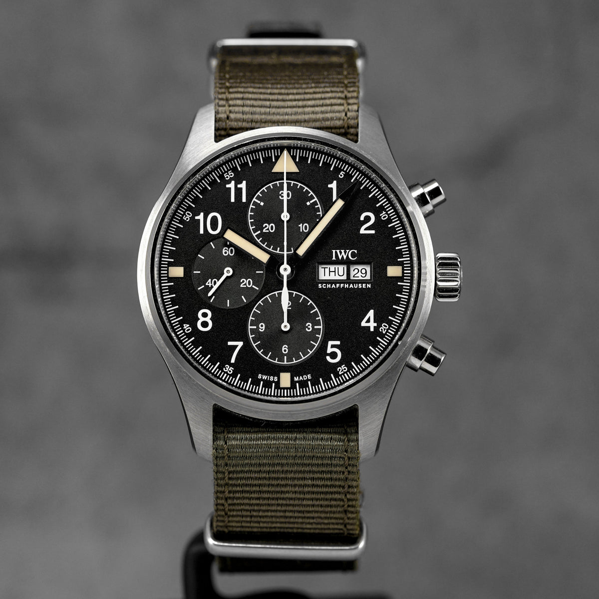 harga iwc pilot chrono 43 black