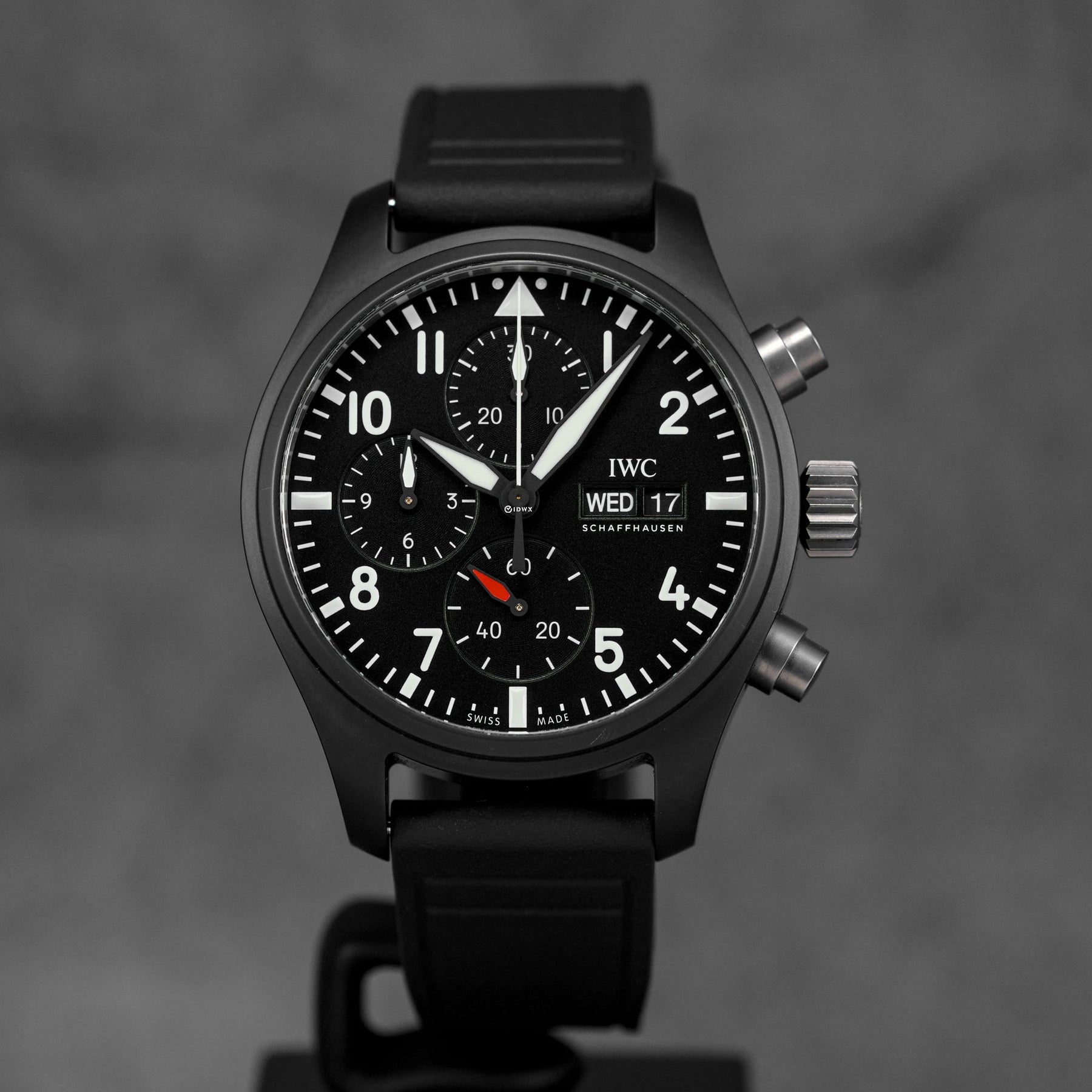 harga iwc pilot chronograph top gun black ceramic