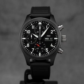 harga iwc pilot chronograph top gun black ceramic