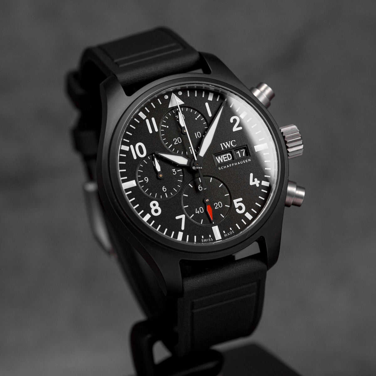 harga iwc pilot chronograph top gun black ceramic