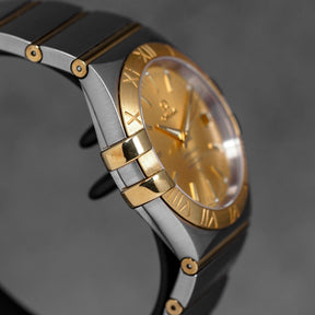 CONSTELLATION 35MM TWOTONE YELLOWGOLD YELLOW DIAL (WATCH & BOX)