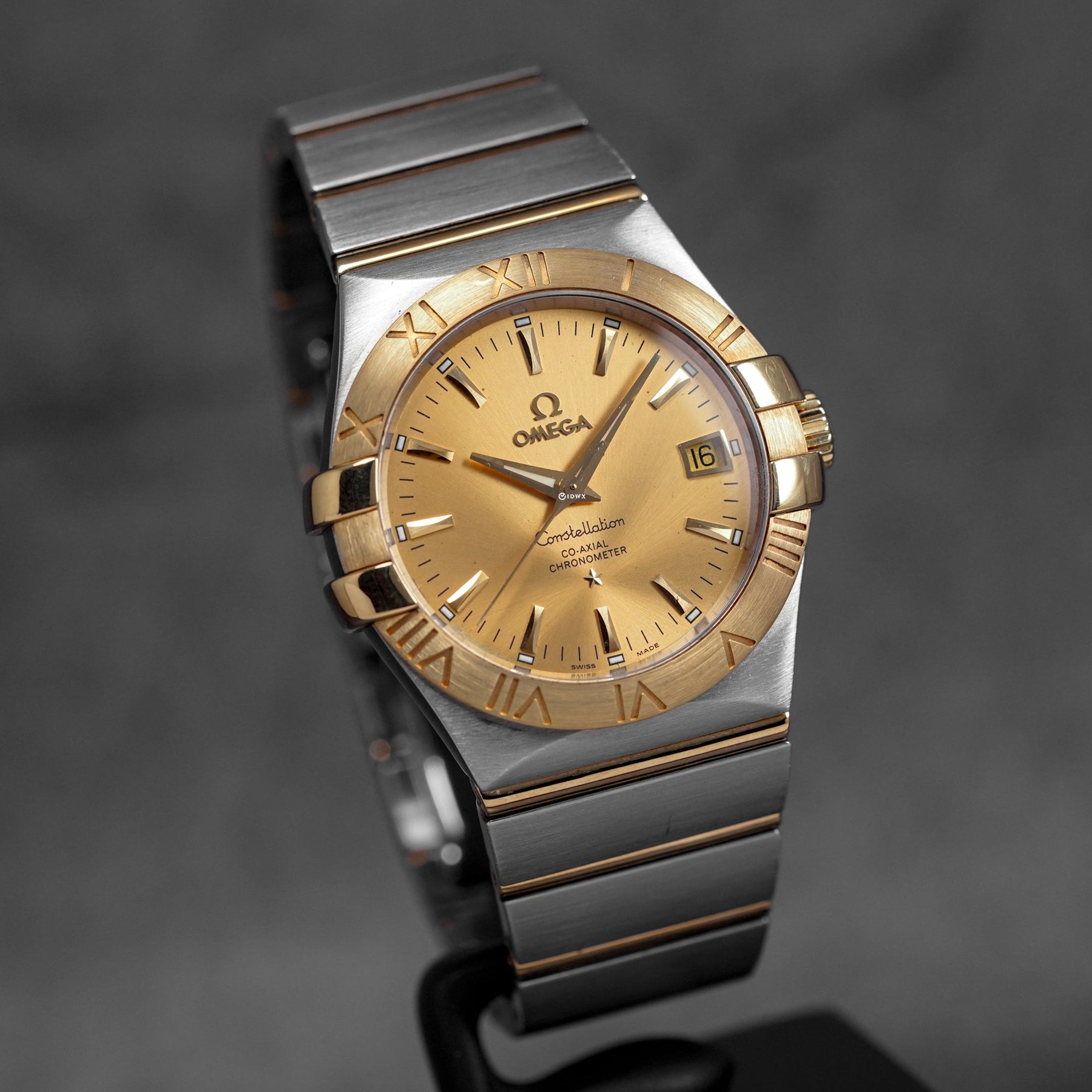 CONSTELLATION 35MM TWOTONE YELLOWGOLD YELLOW DIAL (WATCH & BOX)