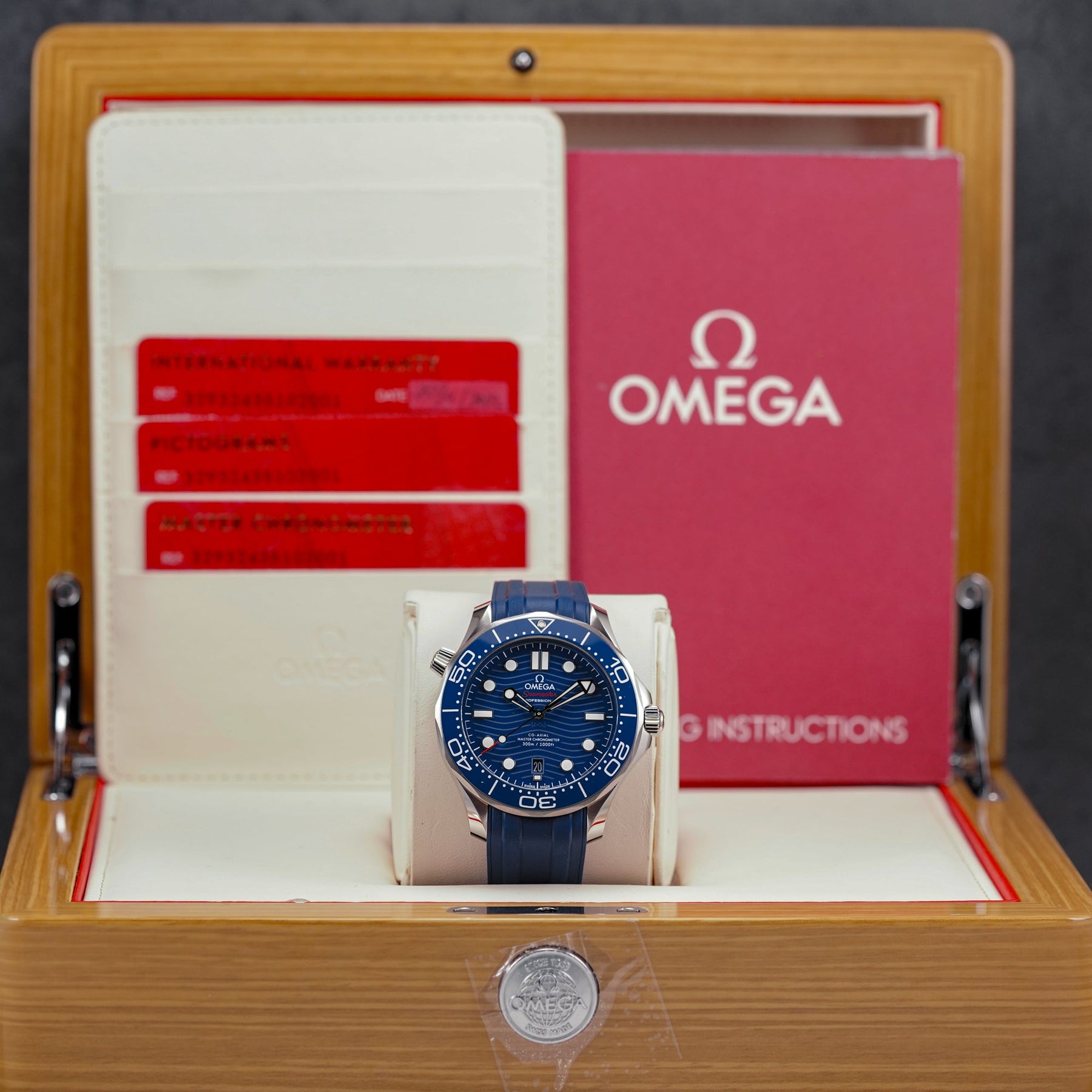 SEAMASTER DIVER 300 BLUE DIAL RUBBER STRAP (2025)