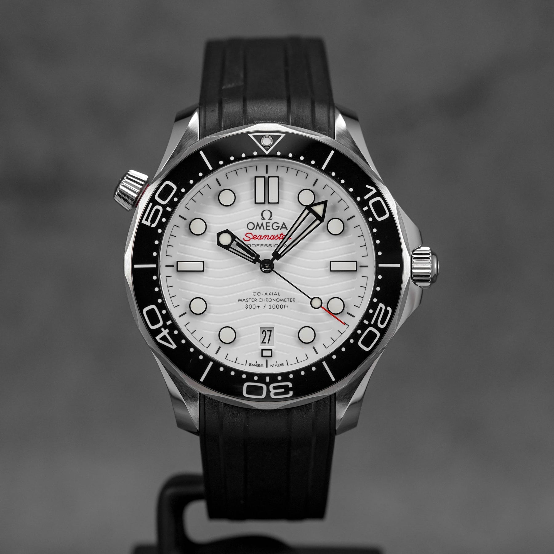 SEAMASTER DIVER 300 WHITE DIAL RUBBER STRAP (2023)