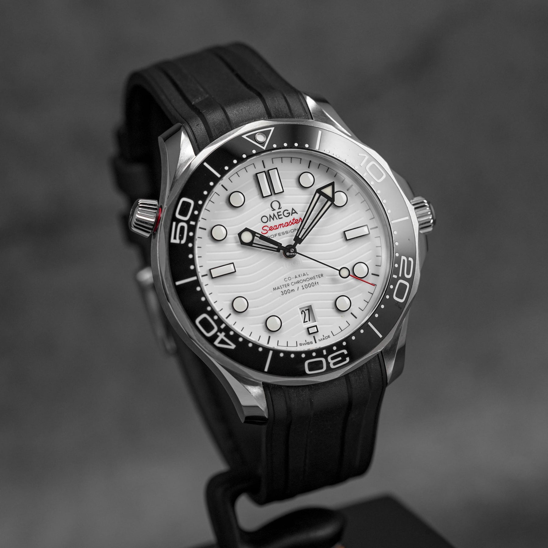 SEAMASTER DIVER 300 WHITE DIAL RUBBER STRAP (2023)