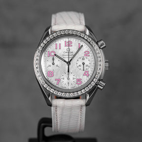 SPEEDMASTER REDUCED WHITE MOP DIAL DIAMOND BEZEL (WATCH ONLY)