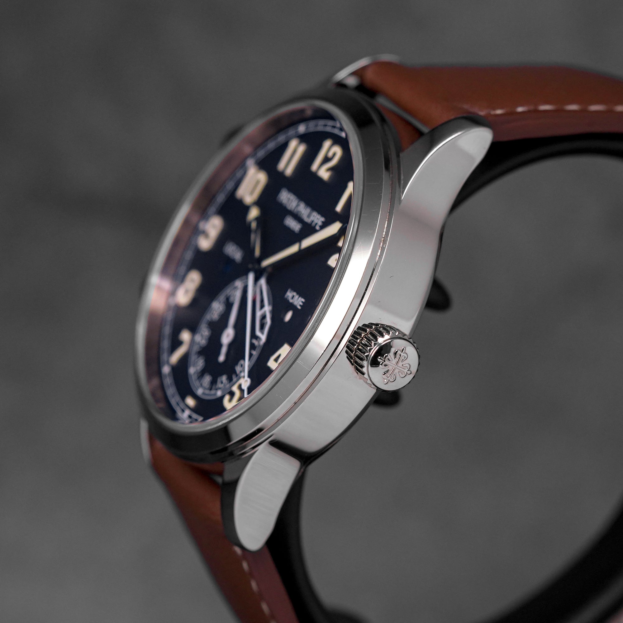 CALATRAVA PILOT TRAVEL TIME 5524G WHITEGOLD BLUE DIAL