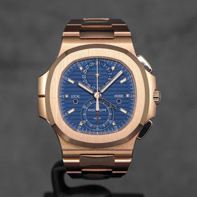 NAUTILUS 5990/1R TRAVEL TIME ROSEGOLD BLUE DIAL (2024)