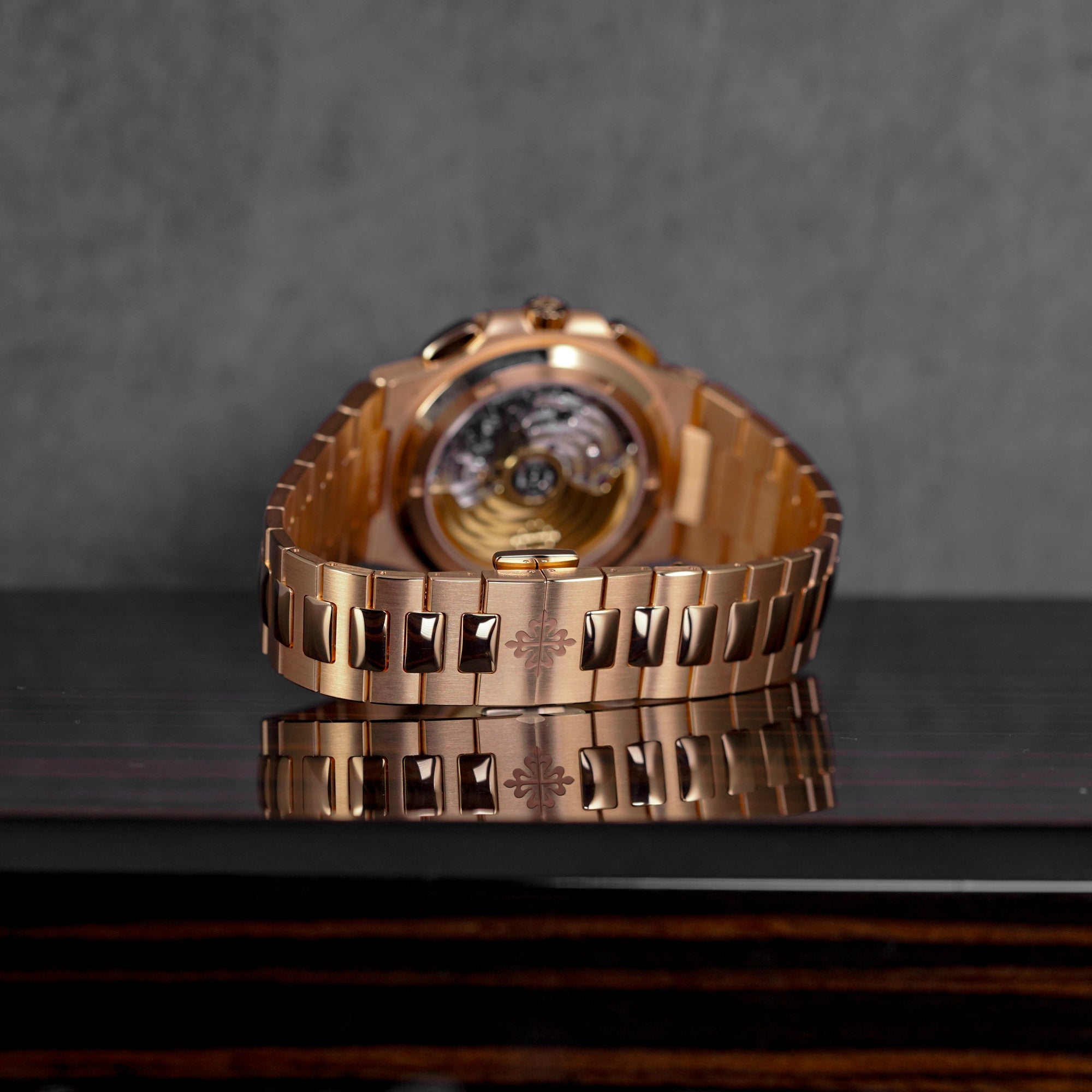NAUTILUS 5990/1R TRAVEL TIME ROSEGOLD BLUE DIAL