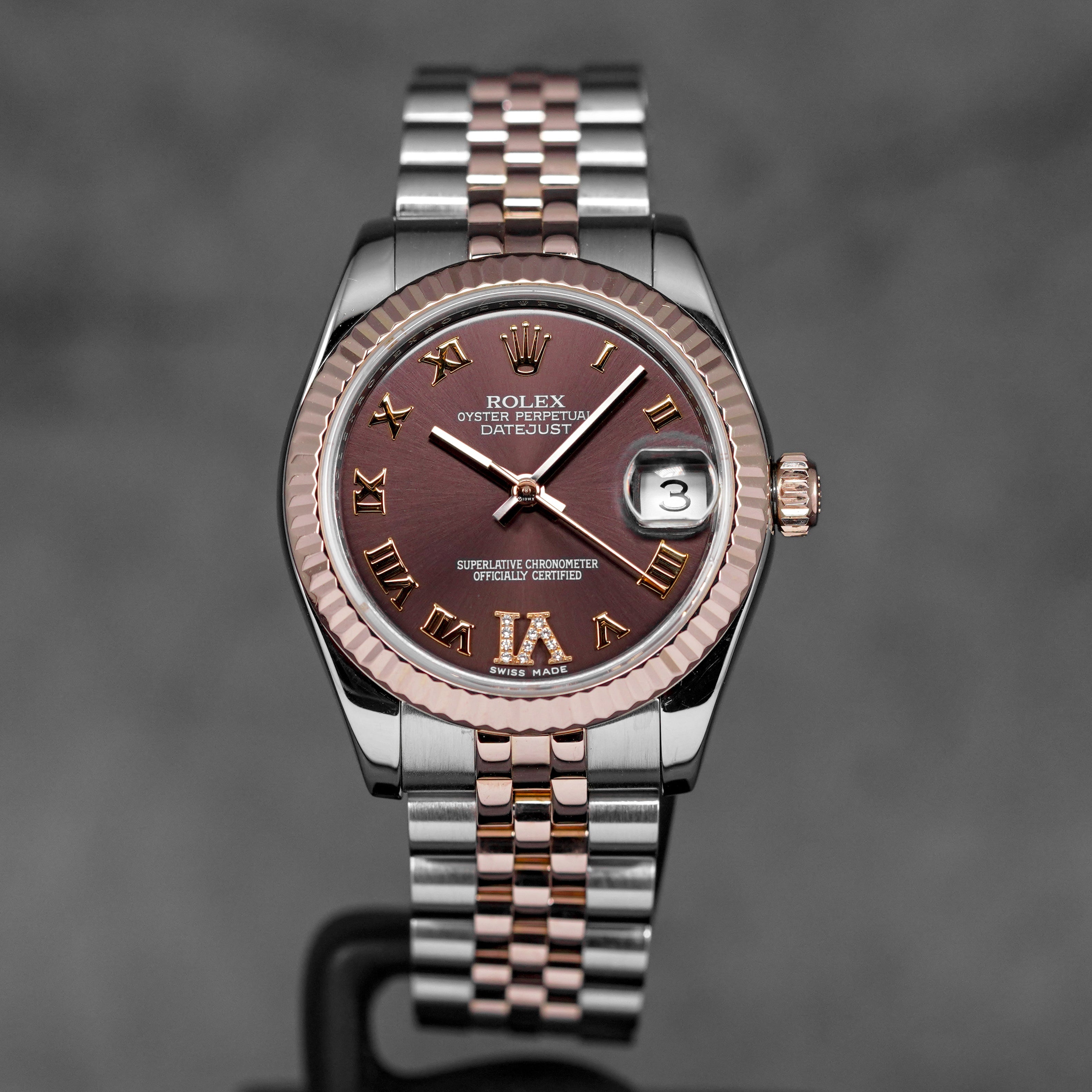 harga rolex datejust 31 choco roman diamond on vi indonesia