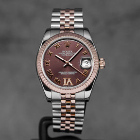 harga rolex datejust 31 choco roman diamond on vi indonesia