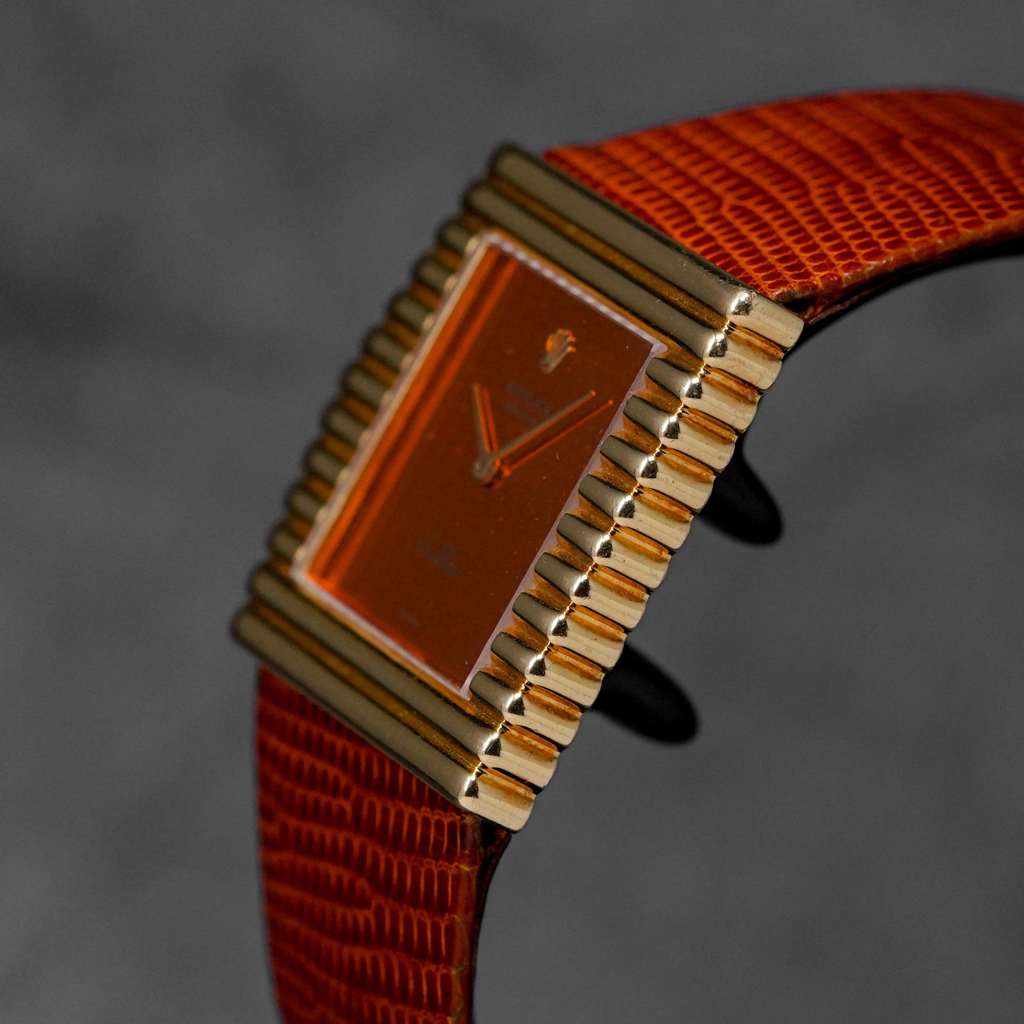 CELLINI ASYMMETRIC 4015 YELLOWGOLD 'KING MIDAS' ORANGE FOIL DIAL (WATCH ONLY)
