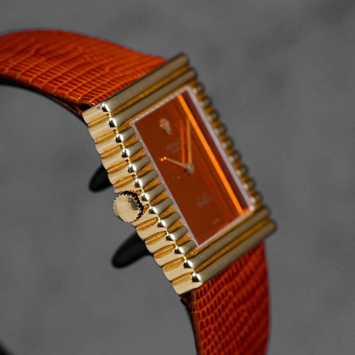 CELLINI ASYMMETRIC 4015 YELLOWGOLD 'KING MIDAS' ORANGE FOIL DIAL (WATCH ONLY)