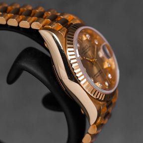 DATEJUST 26MM YELLOWGOLD CHAMPAGNE DIAMOND DIAL (WATCH ONLY)