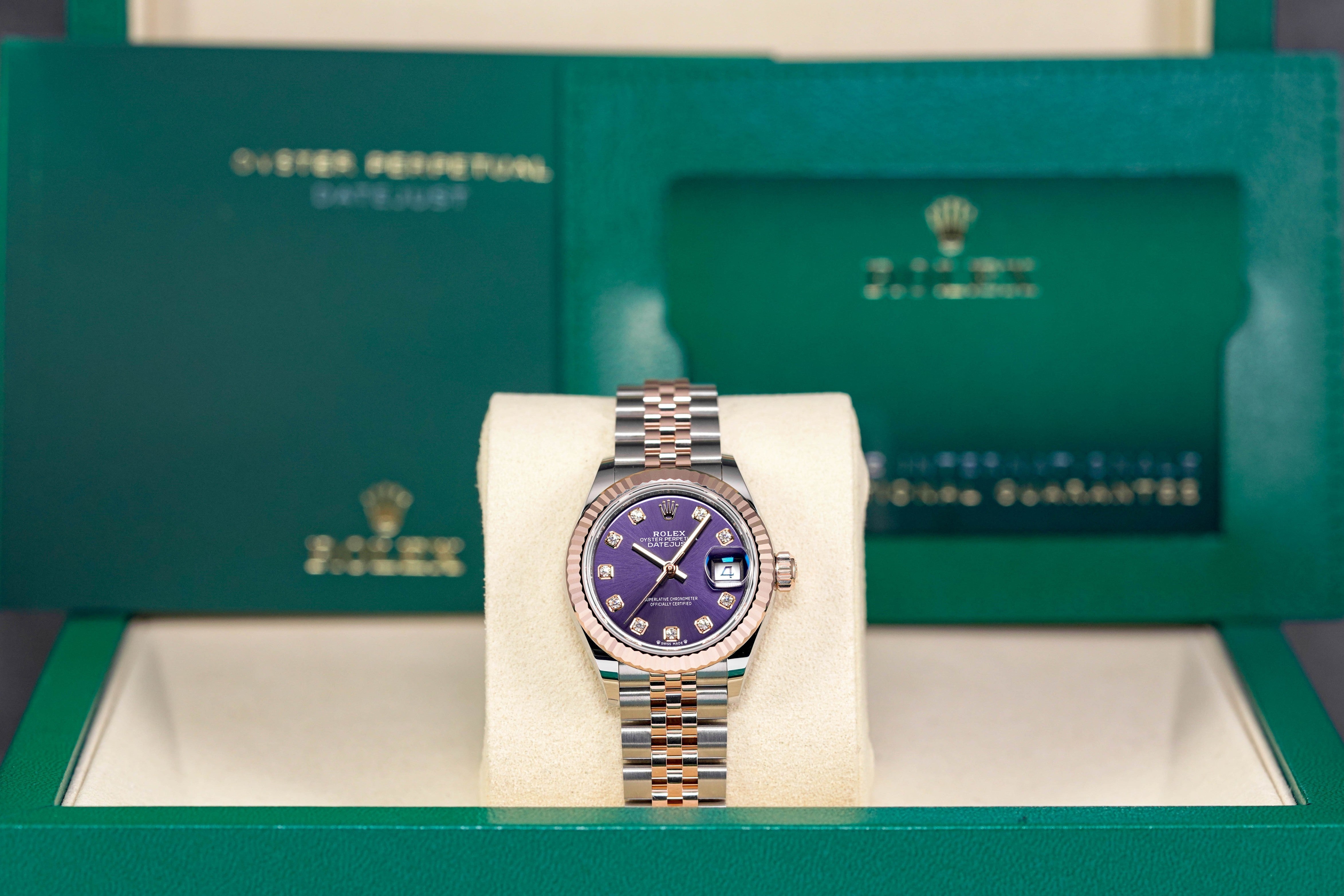 harga rolex datejust 28 aubergine diamond indonesia terbaru