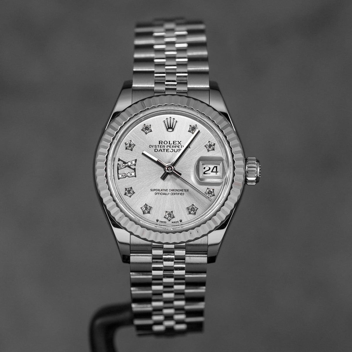 harga rolex datejust 28 silver diamond star indonesia
